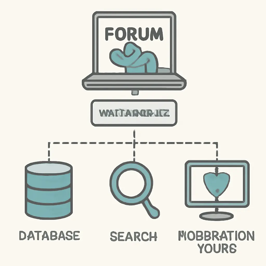 Схема архитектуры технического форума
