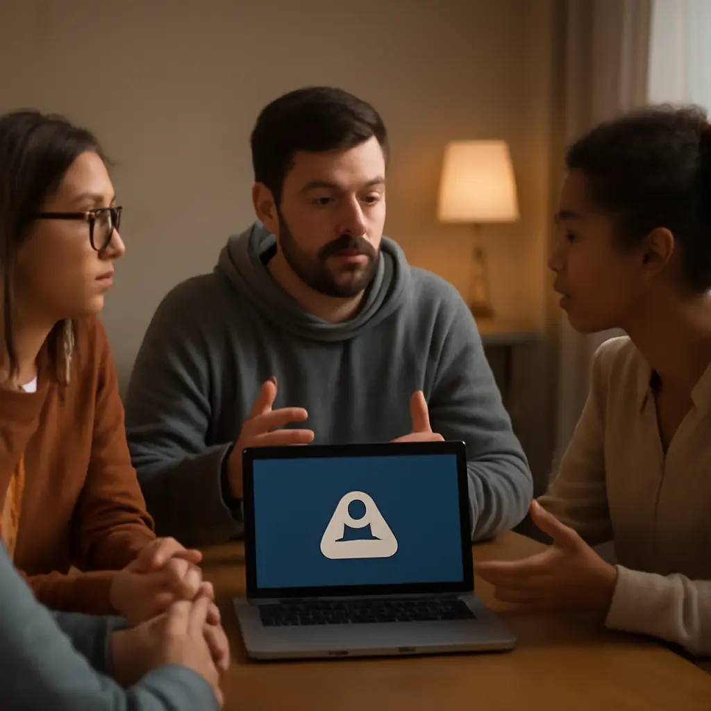 Группа людей обсуждает и модерирует форум