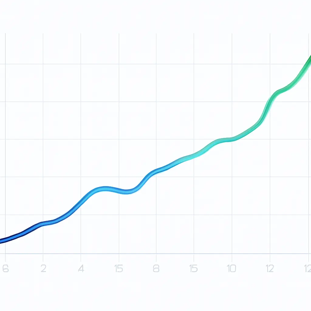 SEO-эффект форума График роста органического трафика сайта после запуска технического форума