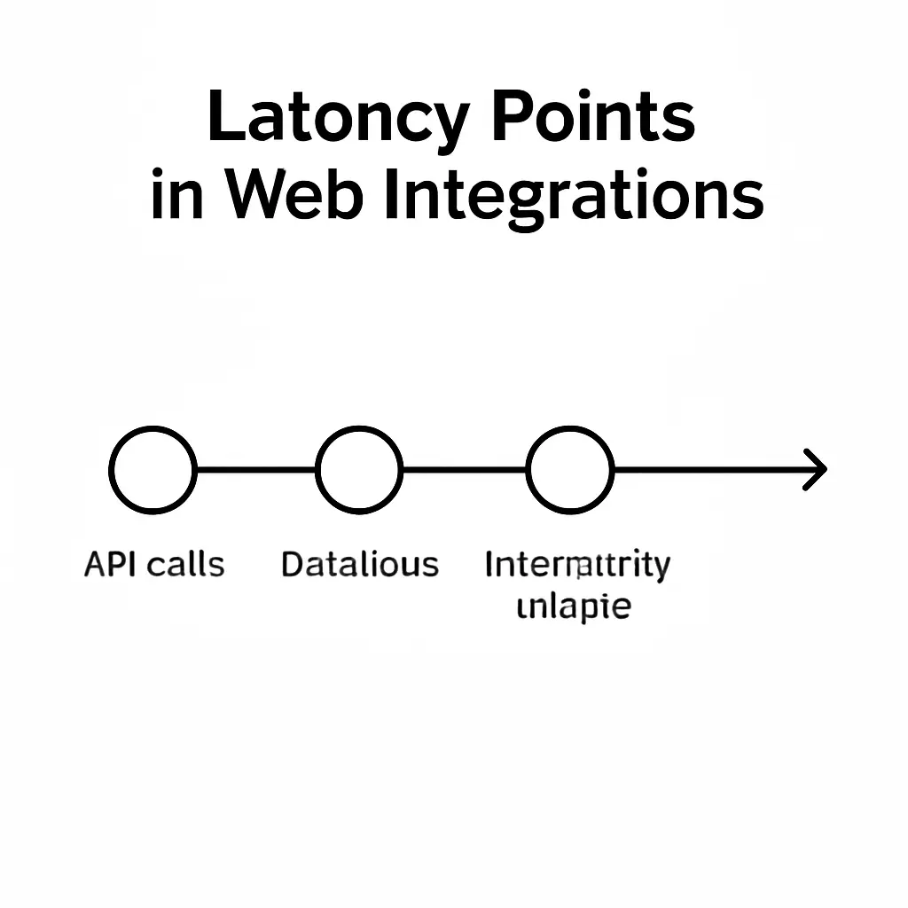 Схема точек задержек: API, база данных, внешние скрипты